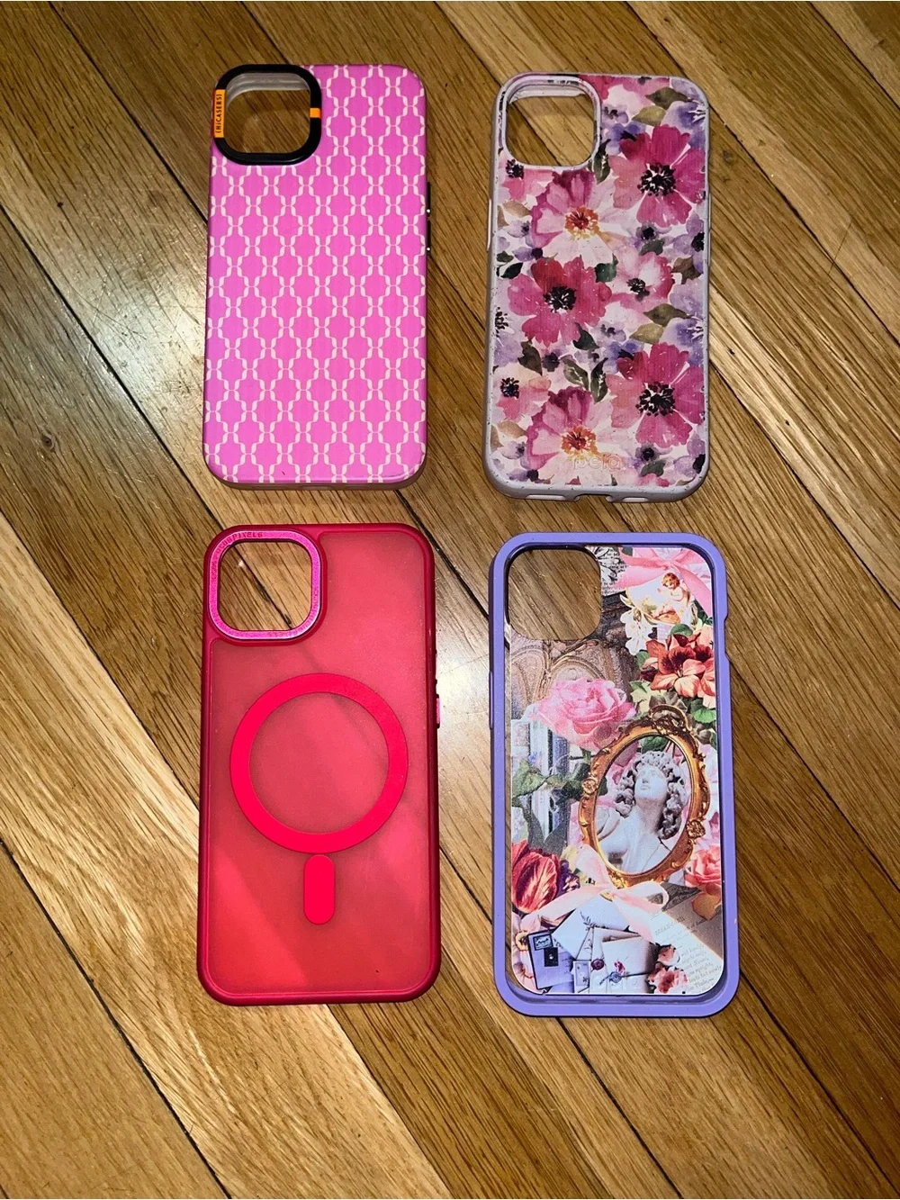 Assorted iPhone 13  Cases - Pink, White, Red, Lavender - 4! Brand NEW